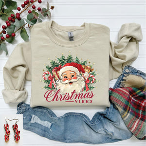 Christmas Vibes Sweatshirt- Ships in 1-2 weeks