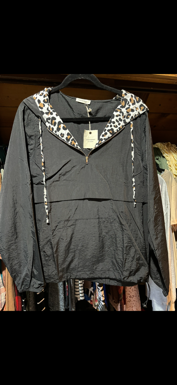 Leopard Contrast Windbreaker- NWT SMALL