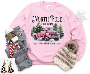 North Pole Tree Farm Sweatshirt- Ships in 1-2 weeks