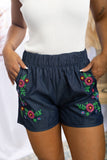 Embroidered Paradise Shorts