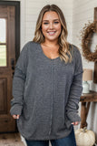 Gunmetal Grey - Knit Pullover