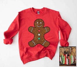 Gingerbread Man Sweatshirt- Ships in 1-2 weeks