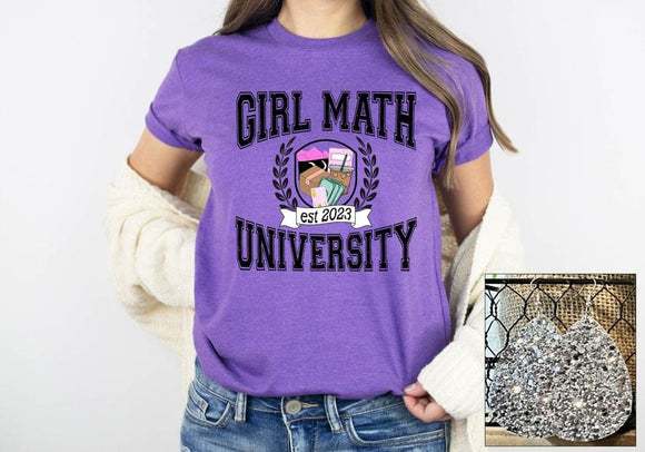 Girl Math University tee - Ships in 1-2 weeks