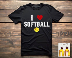 I love Softball tee - Ships in 1-2 weeks