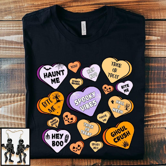 Halloween Candy Hearts tee - SIn Stock