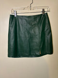 Hollister Faux Leather Skirt- Dark Green- NWOT- Small