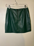 Hollister Faux Leather Skirt- Dark Green- NWOT- Small