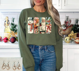 Christmas Characters Sweatshirt- Ships in 1-2 weeks