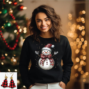 Cute Bow Snowman Sweatshirt- Ships in 1-2 weeks