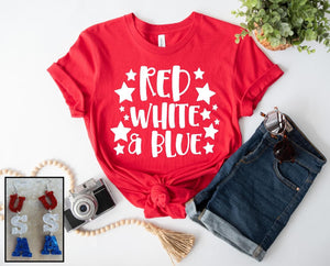 Red White & Blue tee - Ships in 1-2 weeks