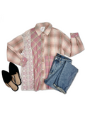 Pink Skies - Plaid Button Down