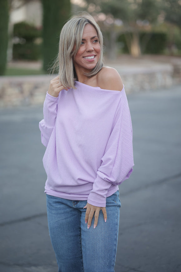 Lavender Fields Dolman in stock small