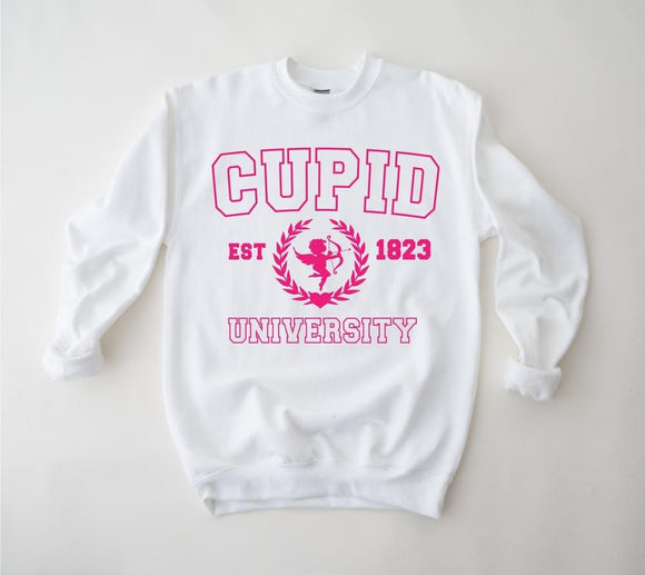 Cupid University Sweatshirt- Ships in 1-2 weeks- excluded from discounts